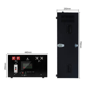 side view 15kWh diy box size